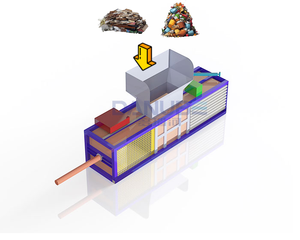 Empacadora hidráulica Horizontal de gran carga, máquina de prensado de basura de alta capacidad, maquinaria de tratamiento de plantas de reciclaje, compresor de basura - Product Image 1