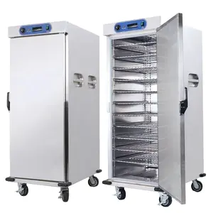 12 Trays Single Door And 24 Trays Double Doors Commercial Restaurant Cater Stainless Steel Standing Electric Food Warmer Cart