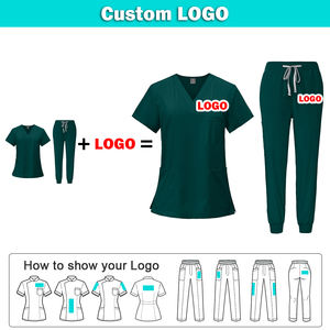 Uniformes Médicos Personalizados con Logotipo al por Mayor, Pantalones Deportivos de Secado Rápido de Spandex y Poliéster, Uniformes de Enfermera Dental, Doctor, Hospital Veterinario - Product Image 2