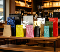 Sachets Doypack en aluminium avec fermeture éclair en plastique, scellés sur huit côtés, vente en gros, usine chinoise, pour café, gelée, nouilles, sushi