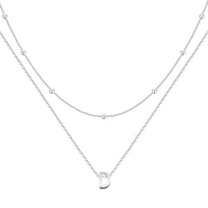 Collar de Acero Inoxidable Chapado en Oro Simple, Gargantilla Inicial en Capas, Collares para <span class=keywords><strong>Mi</strong></span> <span class=keywords><strong>Hija</strong></span>, con Letras de - Product Image 3