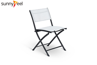 Ensemble de 3 pièces meubles de jardin, de patio et table d'extérieur, en acier inoxydable, pliable, avec verre imprimé