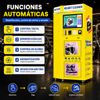 Machine de nettoyage de casques de moto avec pompe et fonction de désinfection et de séchage automatique PLC 220V Garantie 1 an