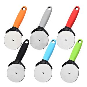 มีดตัดพิซซ่าแบบลูกกลิ้งกลม เครื่องมือทำขนม อุปกรณ์ครัวสแตนเลส - Product Image 1