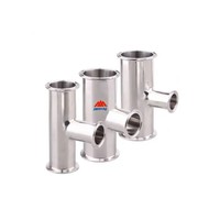 Raccords de tuyauterie en acier inoxydable sanitaire 304/316 poli, connecteur à ferrule Sanying SYAPF-1020 pour applications eau et huile