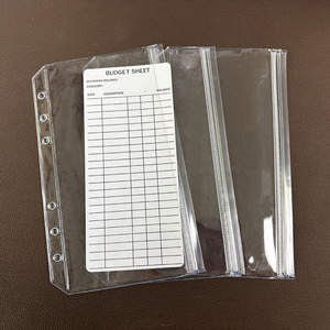 Custom personalizzato flessibile e trasparente con doppia tasca sigillata raccoglitore di risparmio porta banconote da un dollaro busta trasparente - Product Image 1