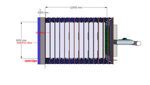 Cabine de peinture télescopique rétractable à chauffage électrique, à <span class=keywords><strong>face</strong></span> ouverte, portable, pour pièces de grande taille - Product Image 6