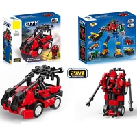 Jouet électronique éducatif créatif de construction de bâtiments modernes, 42-65 pièces, ensemble de blocs de construction en plastique ABS, 5-7 ans, SL