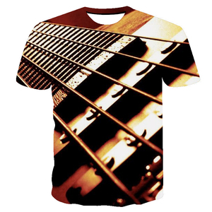 Spedizione Gratuita <span class=keywords><strong>T</strong></span>-<span class=keywords><strong>Shirt</strong></span> Unisex alla Moda per Appassionati di Musica Rock con Stampa Digitale 180 Grammi in Maglia a Maniche Corte Design Semplice - Product Image 4