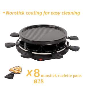 Offre Spéciale Mini Multifonctionnel Sans Fumée 800W 8 Poêles Antiadhésives <span class=keywords><strong>Rond</strong></span> <span class=keywords><strong>Raclette</strong></span> Grill Intérieur Table Maison Électrique BBQ Grill - Product Image 2
