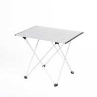 Table pliante portable en aluminium Ming Chan, légère, pour pique-nique, camping, barbecue, avec sac de transport pour les voyages en plein air, la plage