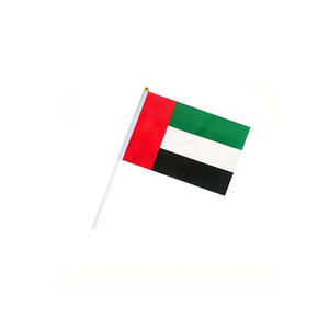 Оптовая продажа, полиэстеровый ОАЭ, Объединенный арабский Эмираты, мини-флаг, размахивающий рукой, хорошая драпировка с пластиковым или деревянным флагштоком - Product Image 3