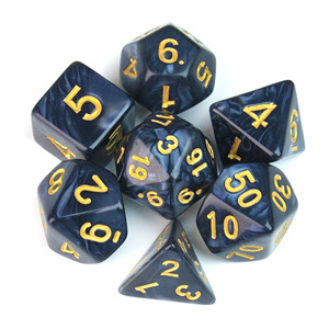 Con xúc xắc cẩm thạch đa diện Acrylic DND RPG Acrylic DND <span class=keywords><strong>DICE</strong></span> thiết lập cho con xúc xắc Board thẻ trò chơi - Product Image 3