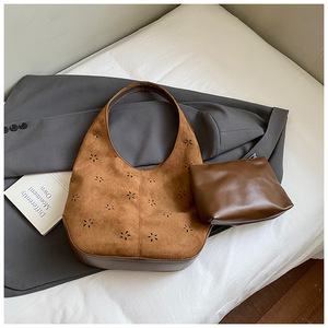 2025 automne hiver nouveau sac fourre-tout givré de Style coréen tout match sac à main pour femmes ouvert sous les bras sac à bandoulière - Product Image 3