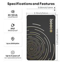 Étiquette intelligente certifiée MFi « Localiser » à faible consommation pour traqueur Bluetooth, localisateur, étanche IP67 pour Airtags, contrôle à distance