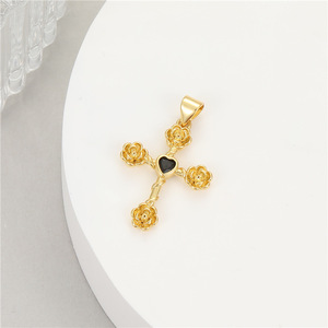 Pendentif unisexe Jésus LUOYUNE en laiton plaqué or 18 carats, croix religieuse San <span class=keywords><strong>Judas</strong></span>, hip-hop, zircon cubique, vente en gros - Product Image 5