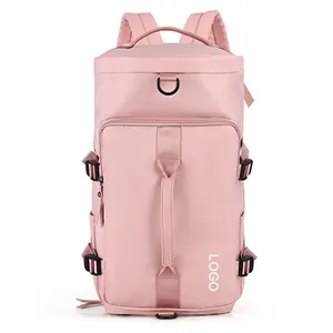 New Premium Sport Pink Duffle Backpack Bag For Girl Custom Waterproof Weekender Travel Women Pink Duffle Bag