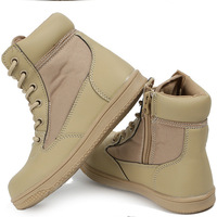 Bottes tactiques imperméables mi-mollet pour l'entraînement, le camping, la randonnée et l'alpinisme, avec lacets, semelle extérieure en caoutchouc et doublure en maille – Vente en gros