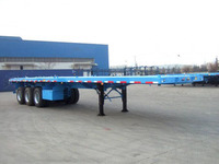 Nouvelle semi-remorque plateau en acier à 3 essieux de 40 pieds, capacité 70 tonnes, pour transport de conteneurs, 12 roues, pour le transport de marchandises en plateau - En promotion