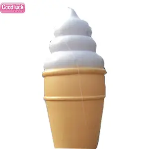 Bom desempenho de plástico sorvete recipientes copos de sorvete de arte biodegradável cone inflável