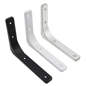 Estante de Almacenamiento en Forma de L Jin Aoding, Soporte de Pared, Acero Laminado en Frío, Acero Inoxidable, Blanco y Negro, Diseño Moderno y Simple - Product Image 3