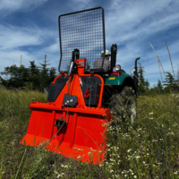 Cabrestante forestal para arrastre de troncos, montado en tractor con enganche de 3 puntos, con pantalla protectora, cadenas, fuerza de tracción de 55KN, para tractores de 54-75HP, para terrenos inclinados