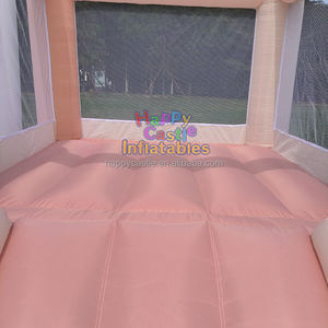 Mini Casa de rebote rosa pastel para uso doméstico con tobogán para que los niños pequeños jueguen en interiores y exteriores - Product Image 4