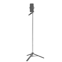 Bâton de Selfie Portable en acier inoxydable à 360 degrés avec trépied pliable Caractéristiques de sous-poignée de télécommande sans fil détachable