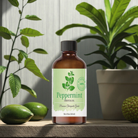 Huile essentielle de menthe poivrée 100% pure naturelle en vrac, huile à barbe à la menthe poivrée, diffuseur pour aromathérapie, cosmétique