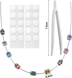 Set de Decoración de Brackets Coloridos, Puntos Adhesivos y Accesorios <span class=keywords><strong>para</strong></span> Decoración Dental DIY y Exhibición Divertida - Product Image 2