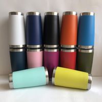 Vaso Térmico de Acero Inoxidable 304 de 20 oz, Taza de Café con Aislamiento al Vacío, Tapa de Viaje, Recubrimiento en Polvo, para Uso en Exteriores