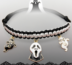 2025 nouveau Offre Spéciale mignon animal de compagnie tricoté collier tricoté à la main Halloween limité Halloween thème collier pour chiens chats motif solide - Product Image 2
