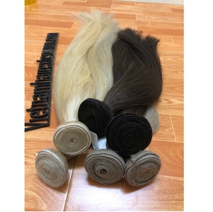 Extensions de cheveux humains 100% naturels de haute qualité, double trame, lisses, multicolores, cheveux vierges du Vietnam, pour femmes - Product Image 1