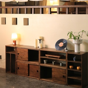 Mobiletto Contenitore in Legno Massello, Organizzatore Moderno in Legno per Soggiorno e Cucina, Fornitore Commerciale all'Ingrosso - Product Image 1