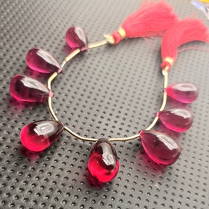 Thạch Anh Đỏ Briolette Đính Cườm Hạt Bán Buôn Giá Lỏng Đá Quý Sản Phẩm Từ khoá Tự Nhiên Chất Lượng Tốt - Product Image 1