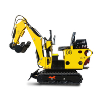 Livraison gratuite Chine Vente en gros Mini petite pelleteuse hydraulique CE/EPA Mini pelle sur chenilles compacte 1 tonne Meilleurs prix
