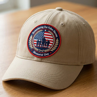 Écussons brodés du drapeau américain pour le Memorial Day, à thermocoller ou à coudre, badges patriotiques et appliques à thème militaire pour vestes, chapeaux, sacs