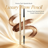 Définisseur de sourcils 2 en 1 avec pointe de précision pour l'application et le remplissage, pinceau de mélange doux pour un fini naturel et impeccable, facile à utiliser