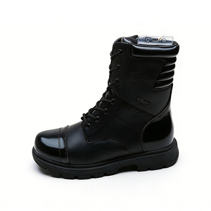 Stivali al Ginocchio di Alta Qualità in Pelle Corretta e PU Impermeabile da 8 Pollici con Chiusura ZIP e Suola in PU+Gomma - Product Image 3