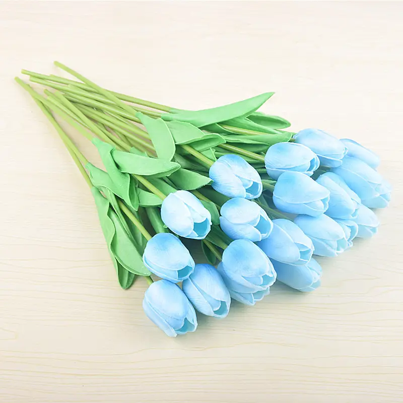 Kleurrijke Real Touch Kunstmatige Bloem Mini Tulp Voor Bruiloft Home Decoratie Bloemen