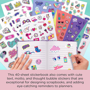 <b>Scrapbooks</b> Planners Gifts 24-Pages Colorful Glitter <b>Sticker</b> Book Fun Craft <b>Stickers</b> Sheets <b>for</b> Kids Ages - Product Image 4