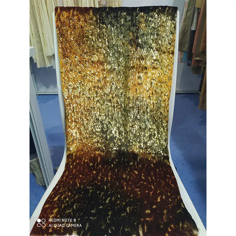 Lurex – robe de soirée en soie Pure peinte à la main, tissu métallique multi-couleurs pour femme, ligne dorée, 2023