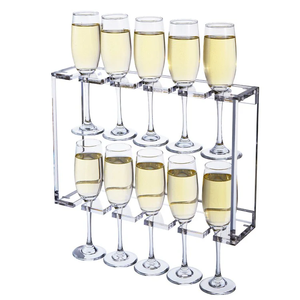 Multi-Tier Acrylic Champagne Glass Stand Factory Custom <strong>Event</strong> Catering Party Bar Glass Storage <strong>Organizer</strong> - Product Image 2