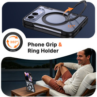 Funda Magnética de Lujo para Teléfono con Protección de 360 Grados °   Soporte de Anillo Giratorio con Cubierta de Bisagra Automática y Protección Total Antigolpes para iPhone 18 Fold Wide Ultra