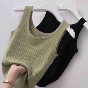Top Corto de Punto Acanalado para Mujer, Personalizado con Etiqueta Privada, Sin Mangas, Casual, Suave, Estilo Urbano, Básico de Verano - Product Image 3