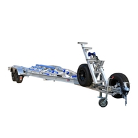 Remorque pour bateau robuste de 28 pieds en aluminium avec échelle et freins hydrauliques
