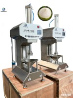 Automatische jonge groene kokosnoot ontpitmachine, verse jonge kokosnoot schilmachine, trimmer en verzegelmachine