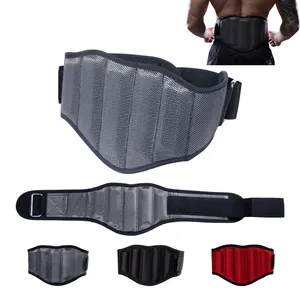 Low MOQ Weight Training Belt Wholesale Waist Trainer Products Magic Sticker Adjustable Nylon Belt Custom Weight Lifting Belt