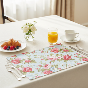 Luxury Custom Printed Fabric <b>Placemats</b> Wrinkle Free Double Layer Table Mat For High End Hotel Breakfast Room Supply - Product Image 1