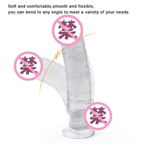 Pénis artificiel en silicone de 11 pouces, noir, bleu, vert, rose, <span class=keywords><strong>transparent</strong></span>, cristal, peau réaliste, grand dildo pour femmes et hommes - Product Image 4